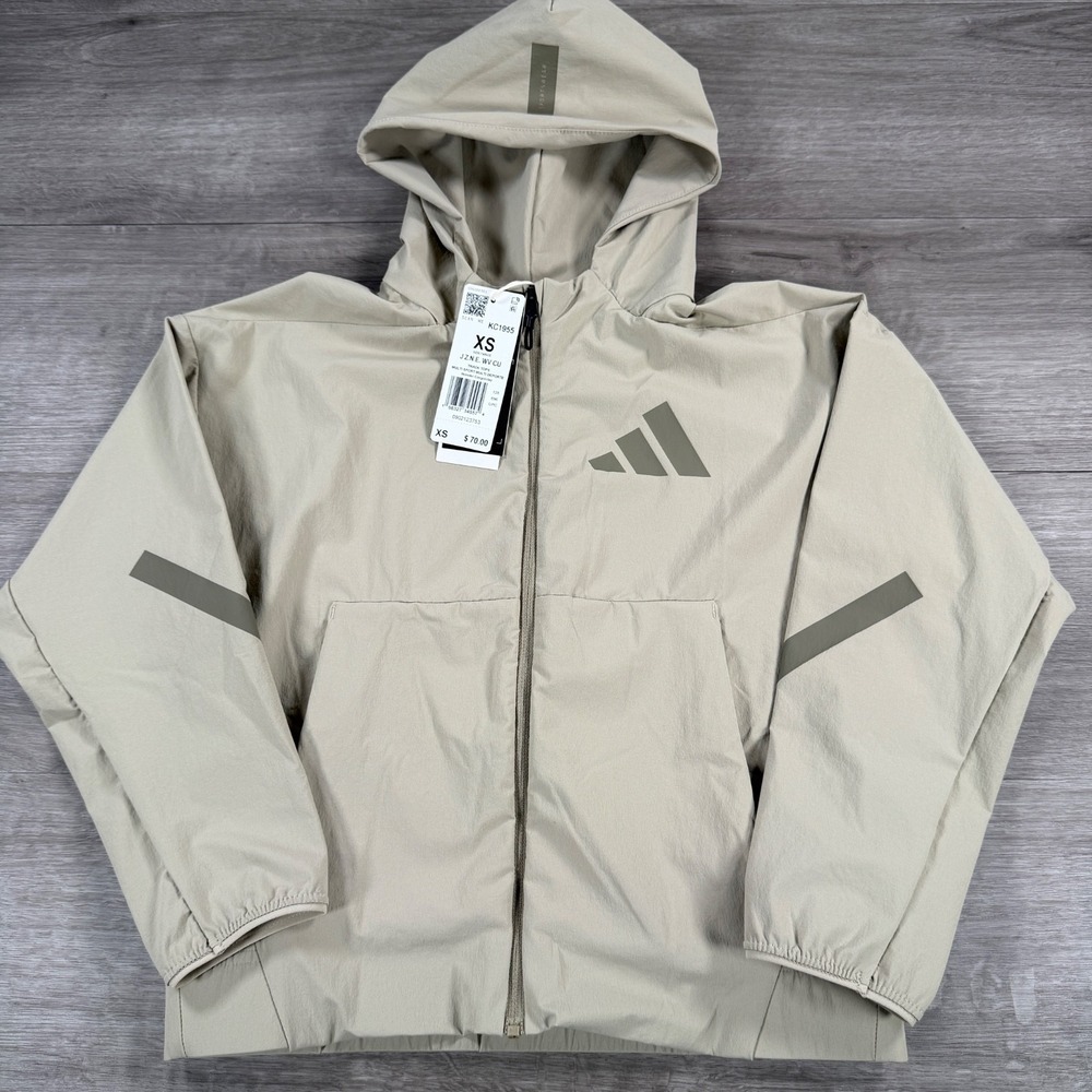 Adidas Z.N.E. Woven Travel Cover Up Track Top Jacket Full Zip Youth XS KC1955